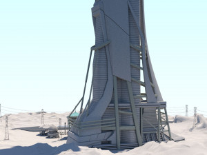futuristic exoplanetary facility Modelo 3D