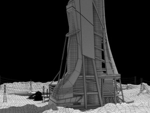 futuristic exoplanetary facility Modelo 3D
