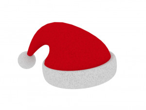 rigged christmas hat Modello 3D