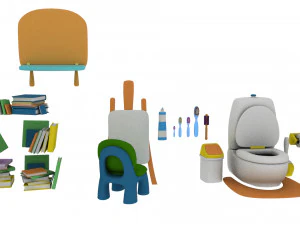 cartoon assets pack 3D Model