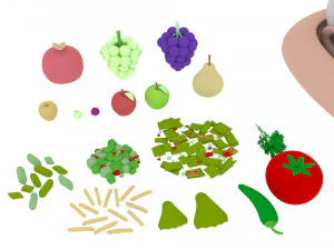 cartoon assets pack 3D Model
