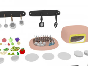 cartoon assets pack 3D Model
