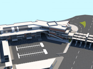 border control and administration buildings Modello 3D