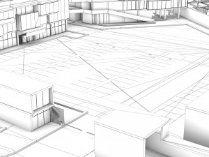 border control and administration buildings Modèle 3D