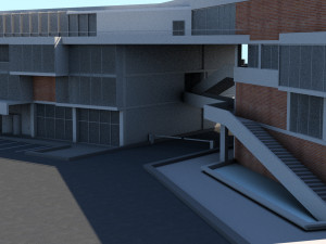 border control and administration buildings Modèle 3D