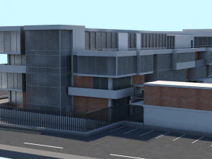 border control and administration buildings 3D Model