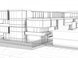 border control and administration buildings 3D Model