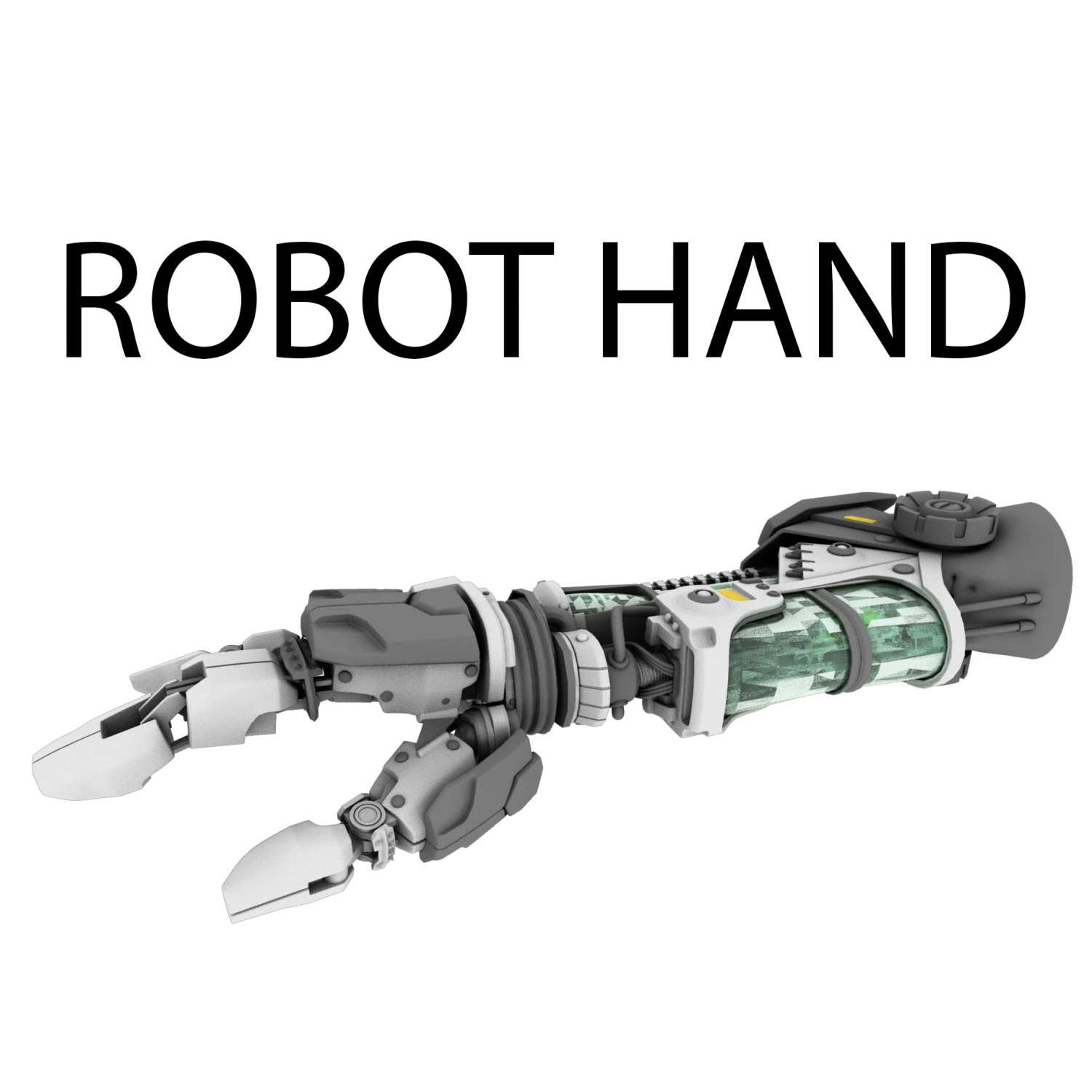 Robot hand 3D Model .c4d .max .obj .3ds .fbx .stl .blend