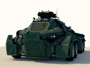 sci-fi military car Modello 3D