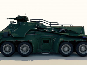 sci-fi military car Modello 3D