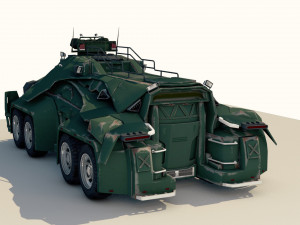 sci-fi military car Modello 3D