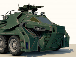 sci-fi military car Modello 3D
