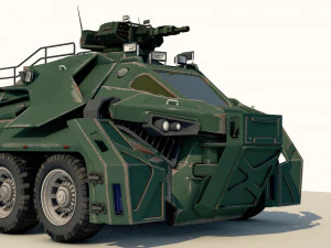 sci-fi military car 3D Model
