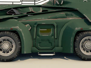 sci-fi military car 3D Model