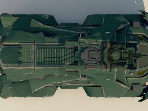 sci-fi military car Modello 3D