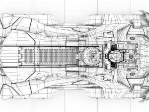 sci-fi military car Modello 3D
