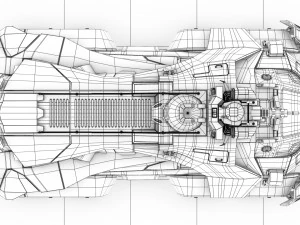 sci-fi military car 3D Model