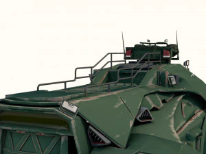 sci-fi military car 3D Model