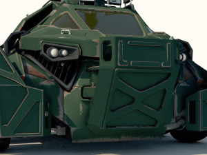sci-fi military car Modello 3D