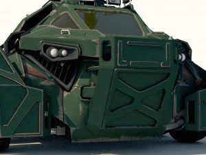 sci-fi military car 3D Model
