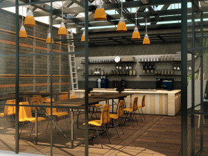 cool coffee shop Modelo 3D