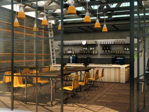 cool coffee shop 3D Model