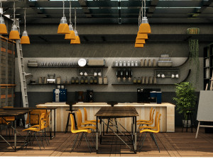 cool coffee shop Modelo 3D