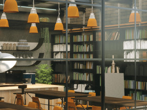 cool coffee shop Modelo 3D