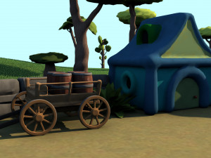cartoon village 3D Model