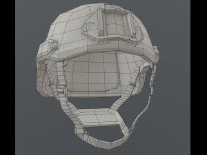 low poly pbr helmet 3D Model