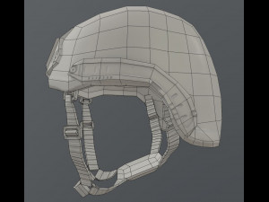 low poly pbr helmet 3D Model