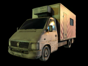 camion da carico pbr Modello 3D