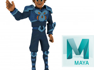 cartoon rigged character 1 Modello 3D