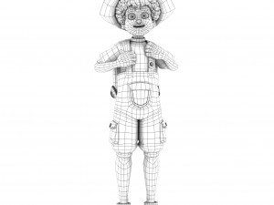 cartoon rigged character 2 3D Model