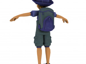 cartoon rigged character 2 3D Model