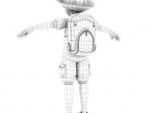 cartoon rigged character 2 3D Model