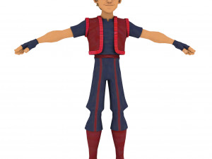 cartoon rigged character 3 Model 3D
