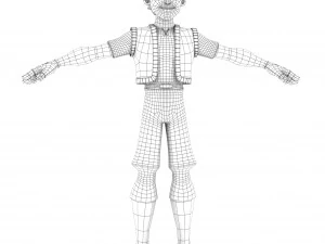 cartoon rigged character 3 3D Model
