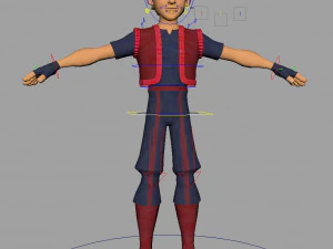 cartoon rigged character 3 3D Model