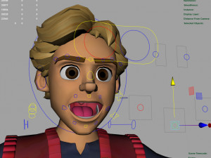 cartoon rigged character 3 Model 3D