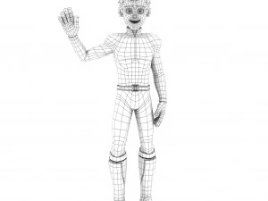cartoon rigged character 4 3D Model