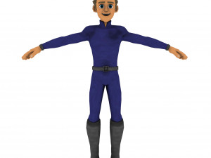 cartoon rigged character 4 3D 모델