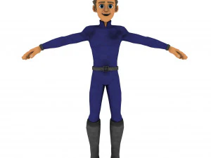 cartoon rigged character 4 3D Model