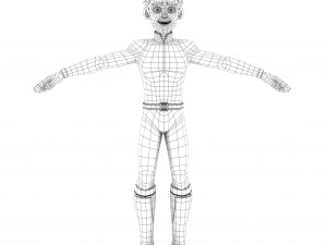 cartoon rigged character 4 3D 모델