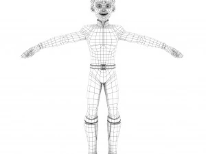cartoon rigged character 4 3D Model