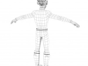 cartoon rigged character 4 3D 모델