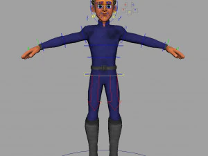 cartoon rigged character 4 3D Model