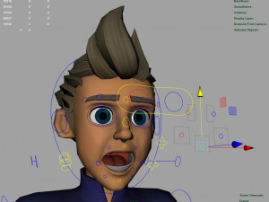 cartoon rigged character 4 3D 모델