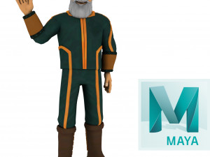 cartoon rigged character 5 Modello 3D