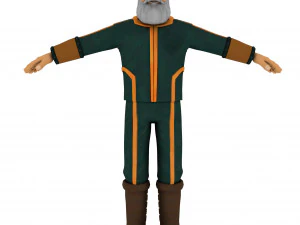 cartoon rigged character 5 3D Model